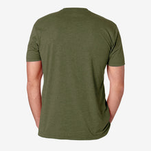 Load image into Gallery viewer, Serum Apparel Men&#39;s Army-Green Ibex Crewneck T-shirt Back View
