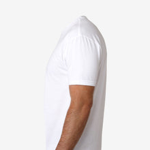 Load image into Gallery viewer, Serum Apparel Men&#39;s White Ibex Crewneck T-shirt Side View
