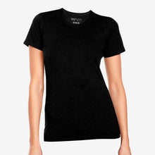 Load image into Gallery viewer, Serum Apparel Women&#39;s Black Ibex Crewneck T-shirt Front View
