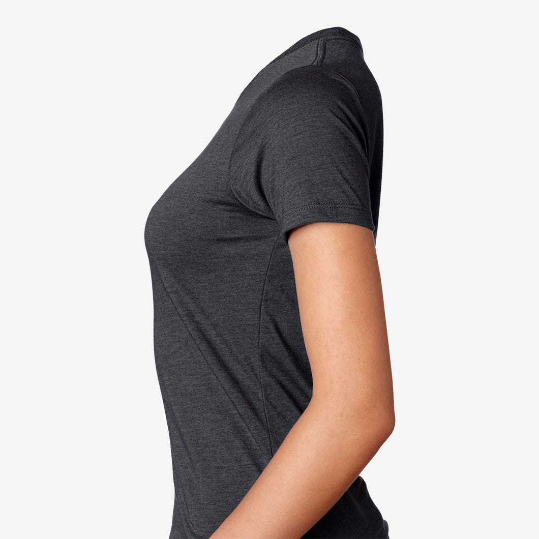 Serum Apparel Women's Charcoal Ibex Crewneck T-shirt Side View