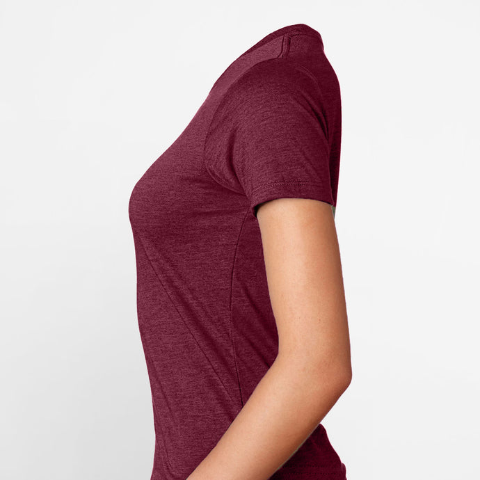 Serum Apparel Women's Damu Red Ibex Crewneck T-shirt Side View