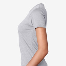 Load image into Gallery viewer, Serum Apparel Women&#39;s Grey Ibex Crewneck T-shirt Side View

